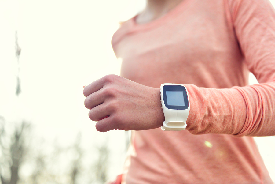 bigstock Heart rate monitor smart watch