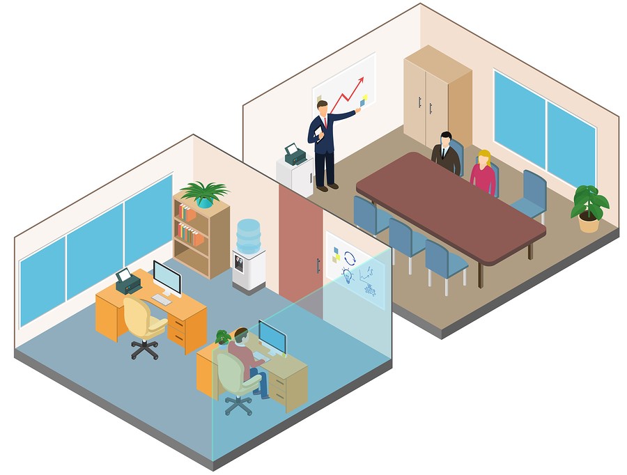 bigstock Isometric office interior