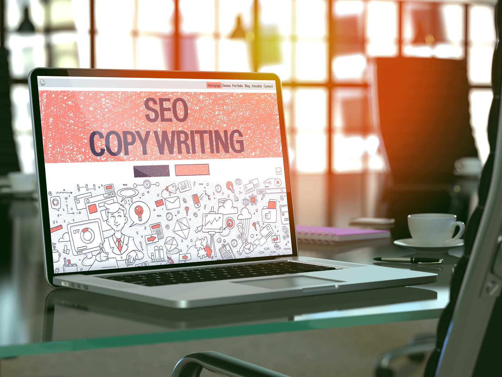 bigstock SEO Copywriting Concept on Lap