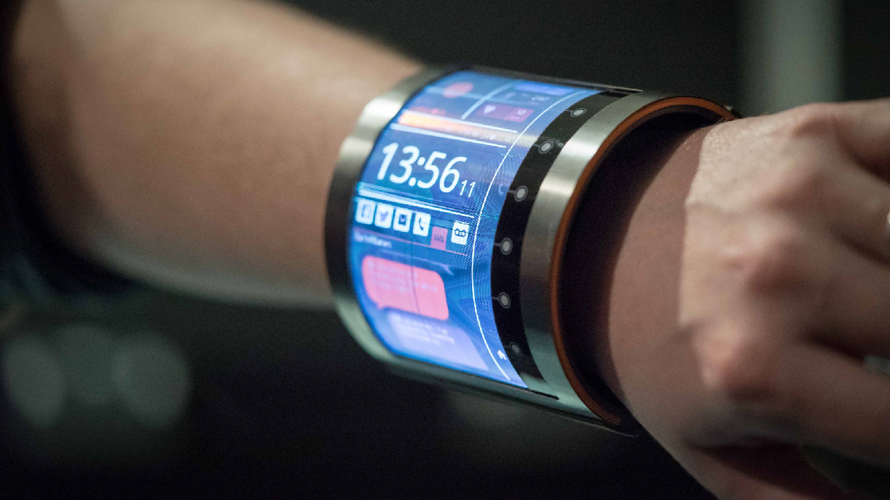 OLCD by FlexEnable curved into a smartwatch form factor