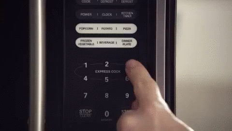 Microwave buttons and handles