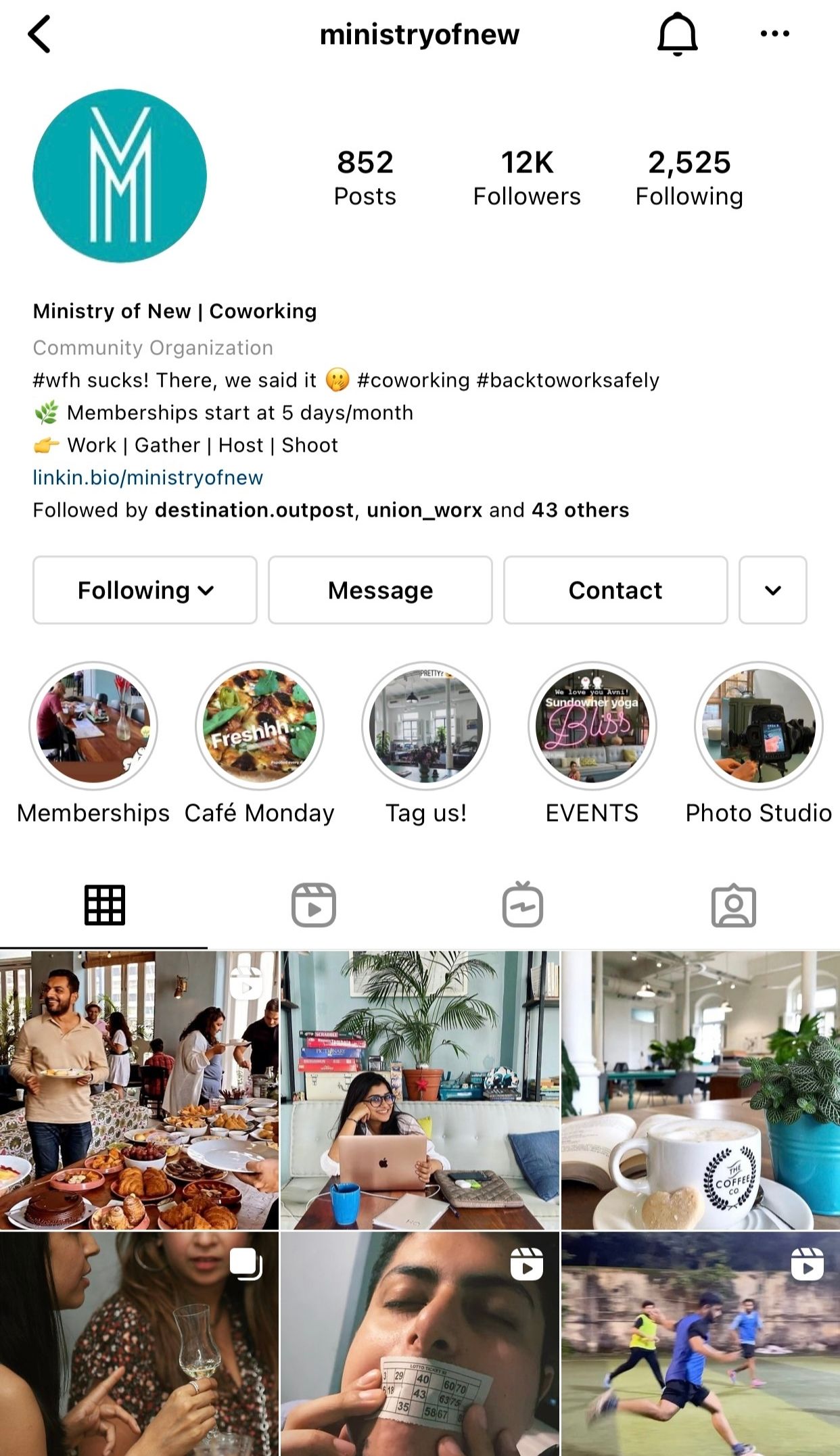 ministry of new instagram