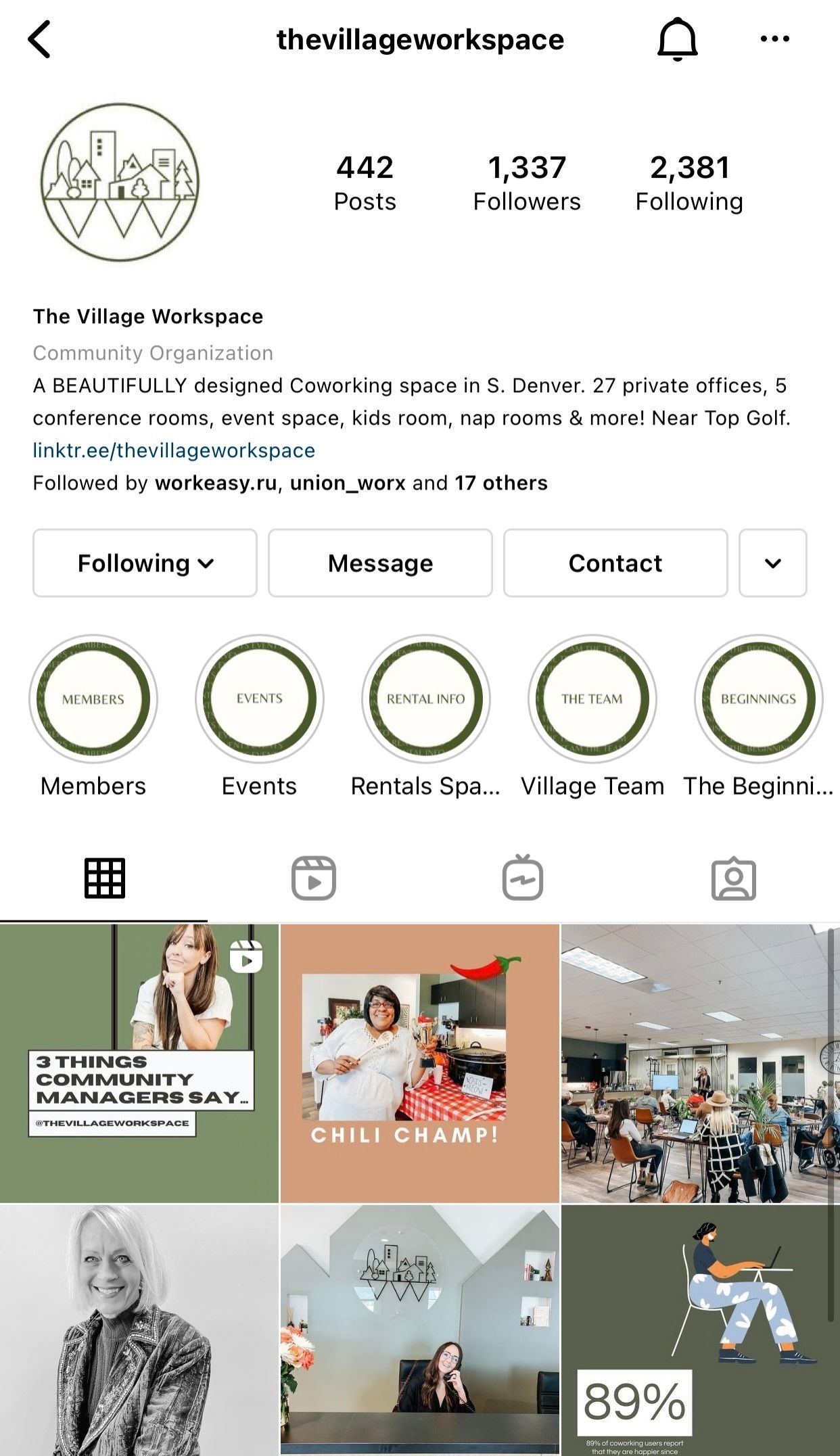 the village instagram