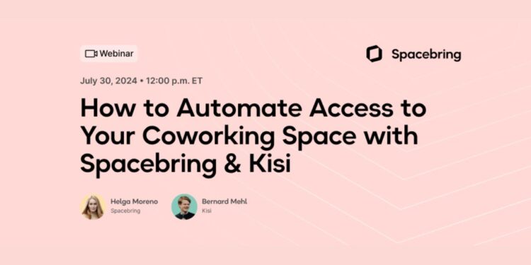 Upcoming Webinar: How to Automate Access to Your Coworking Space