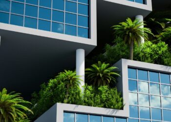 Outdoor green spaces in office buildings boost comfort and support natural cooling for improved energy efficiency and employee well-being.