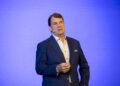 Jim Farley, President and CEO of Ford Motor Company, speaks at a Ford Pro Accelerate event on September 30, 2025 in Detroit, Michigan.
