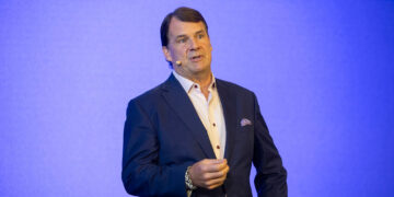 Jim Farley, President and CEO of Ford Motor Company, speaks at a Ford Pro Accelerate event on September 30, 2025 in Detroit, Michigan.