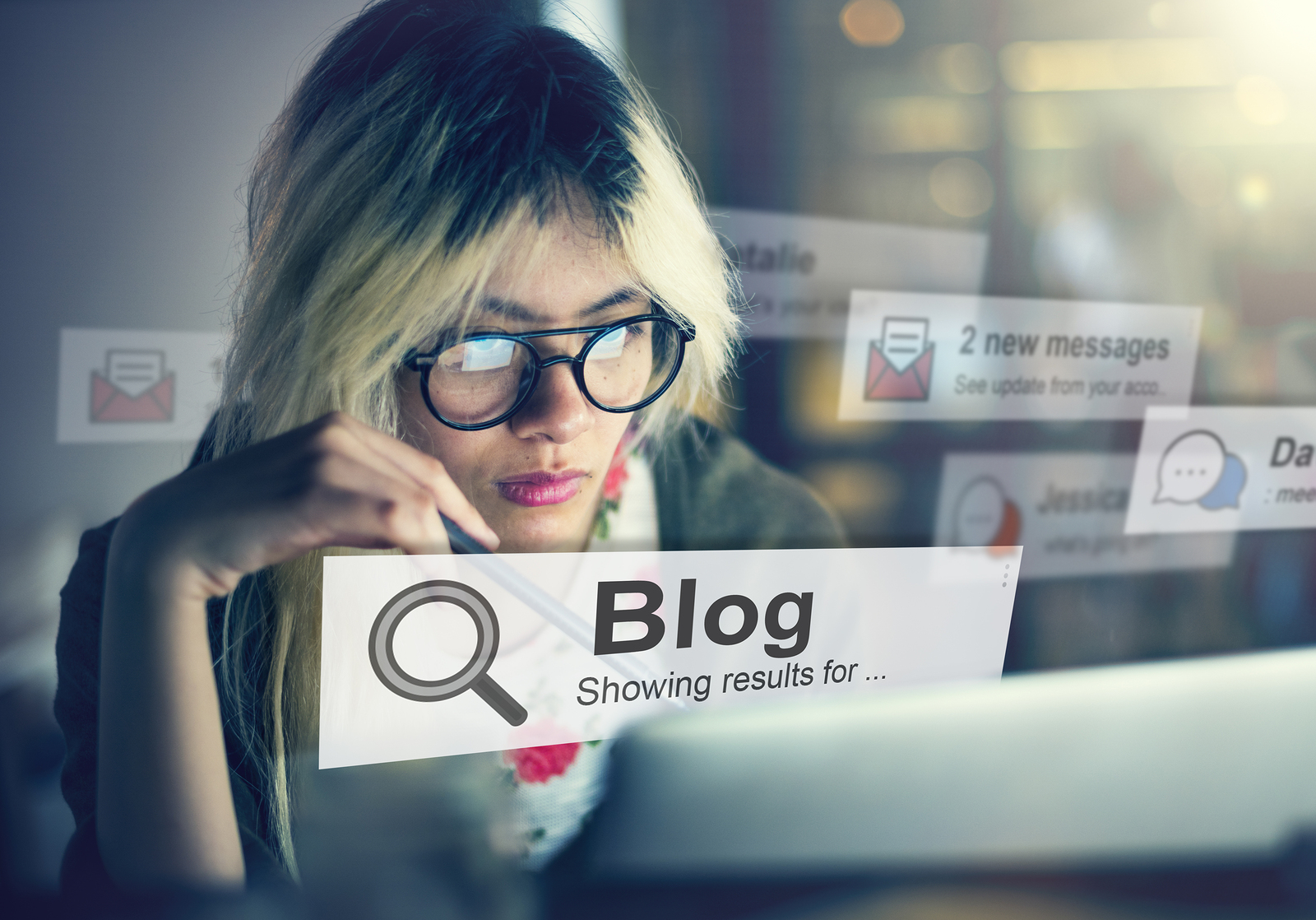 Blog Blogging Homepage Social Media Network Concept